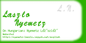 laszlo nyemetz business card